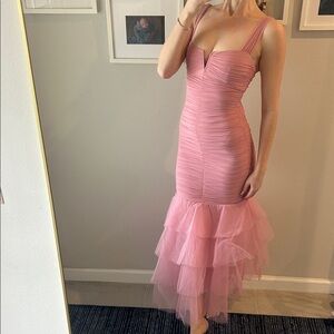 Selfie Leslie Pink High Low Dress